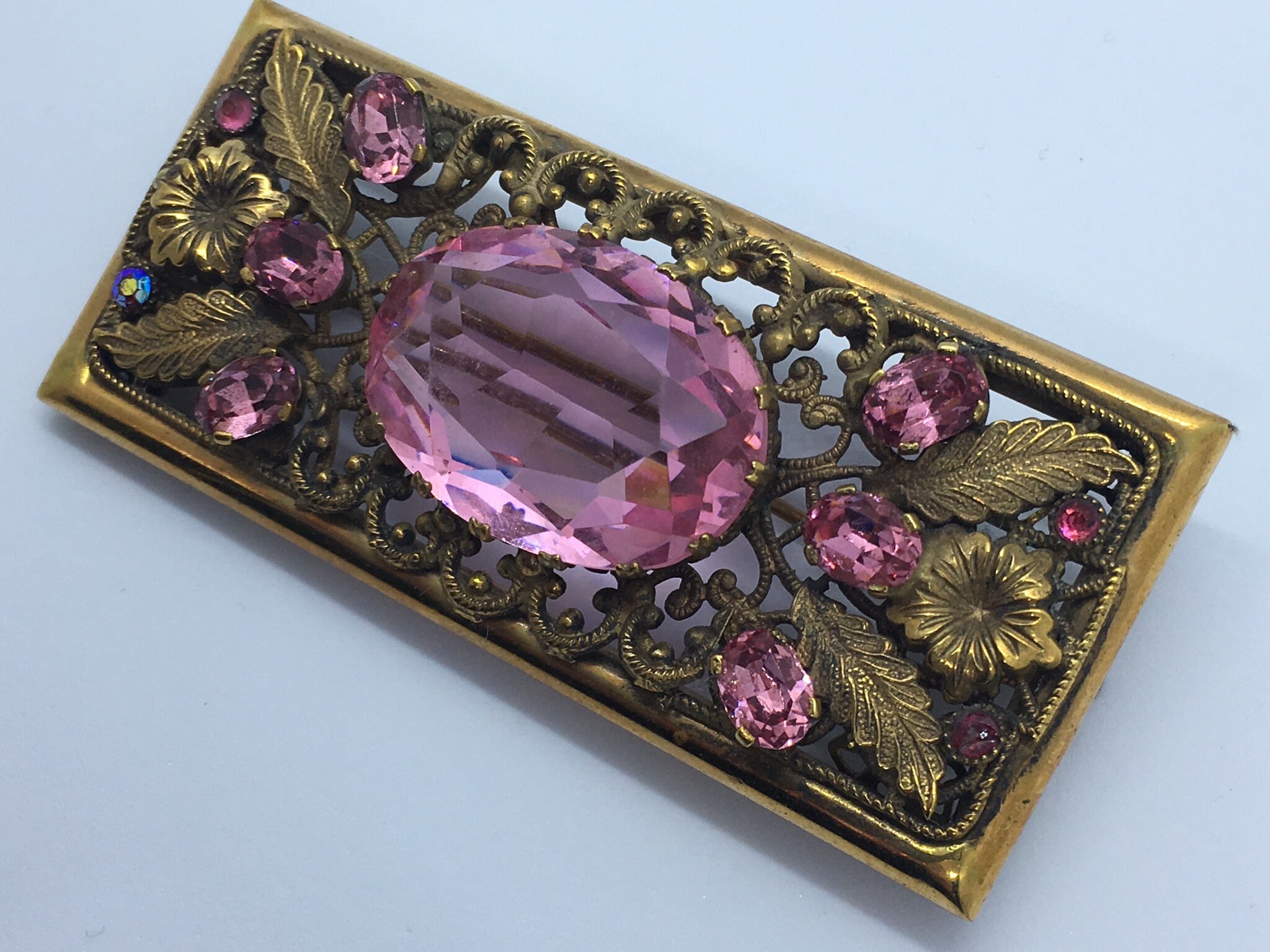 Stunning Vintage Czech brooch Etsy