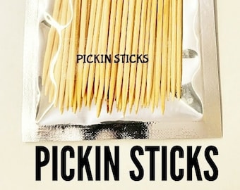 Pickin Sticks Flavored Toothpicks | 50 Count Pack | Refill for Pocket Bottles or Great on There Own |  Mens Gift |  Four Flavors