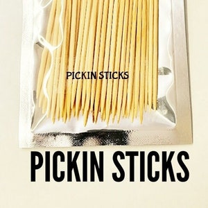 Whiskey Flavored Toothpicks 50 Count Pack |  Premium Birch Toothpicks | Pocket Bottle Refills | Pickin Sticks
