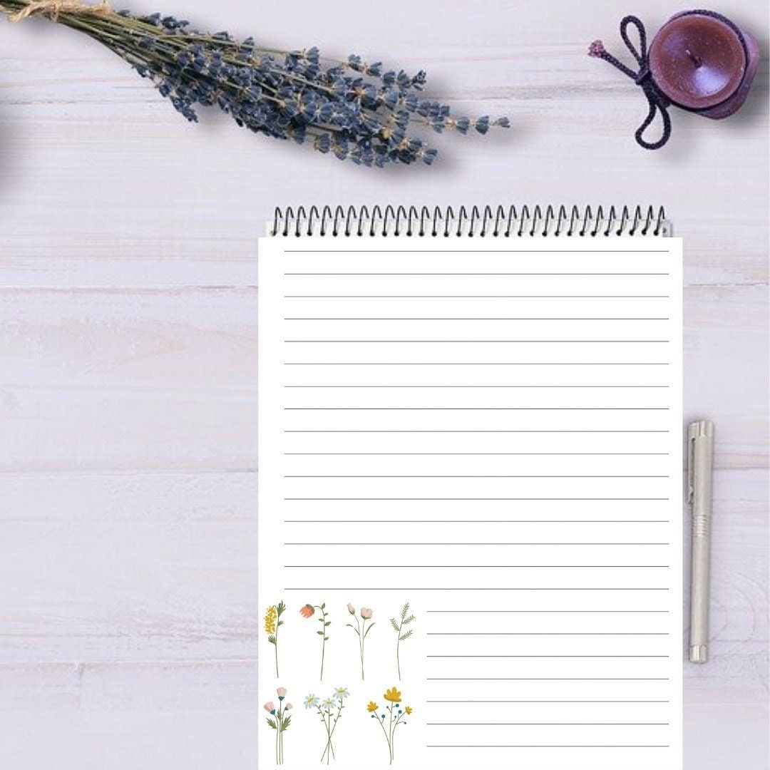 Printable Writing Sheet Floral Printable Writing Paper - Etsy Canada