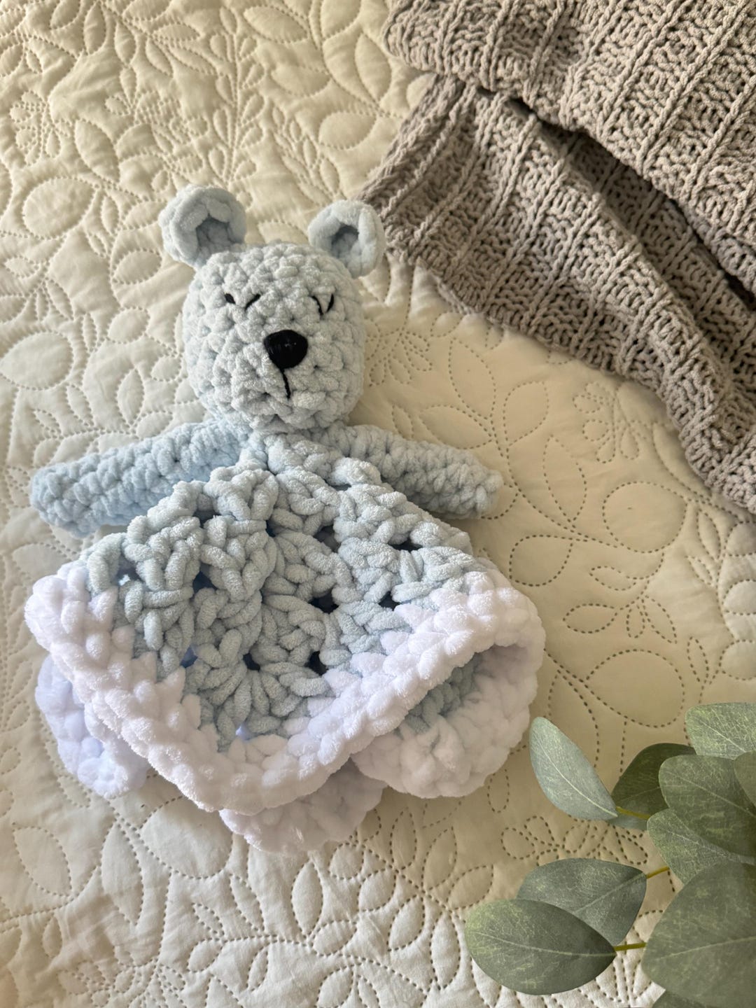 Crochet Baby Lovey | Baby Stuffy/blanket | Baby Shower Gift | Bear ...