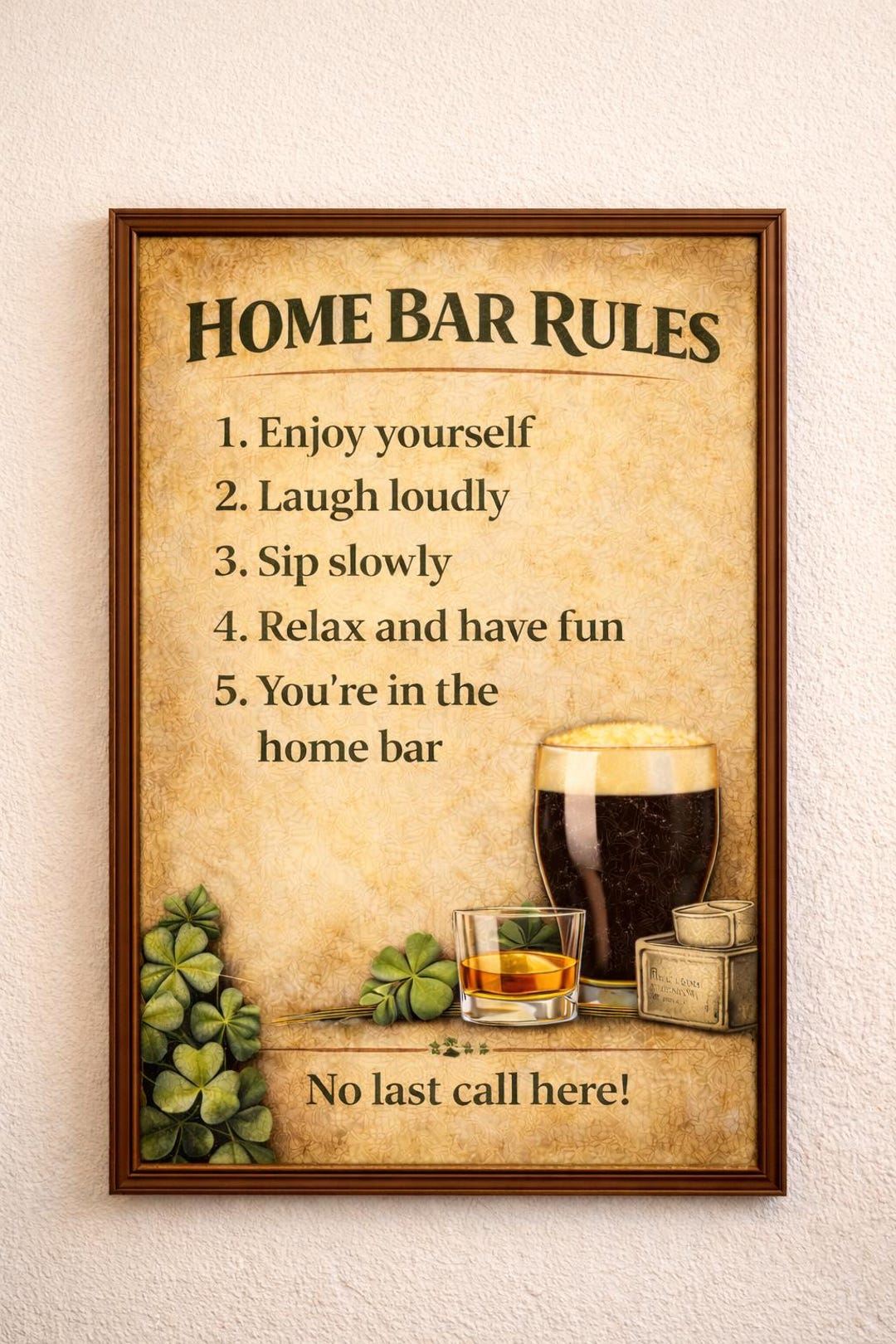 Home Bar Rules Art Print – Vintage Pub Sign (digital Download) - Etsy