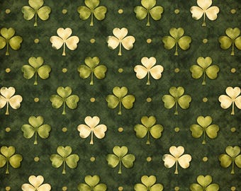 Shamrock Pattern | St Patrick's Day Seamless Print (Digital Download)