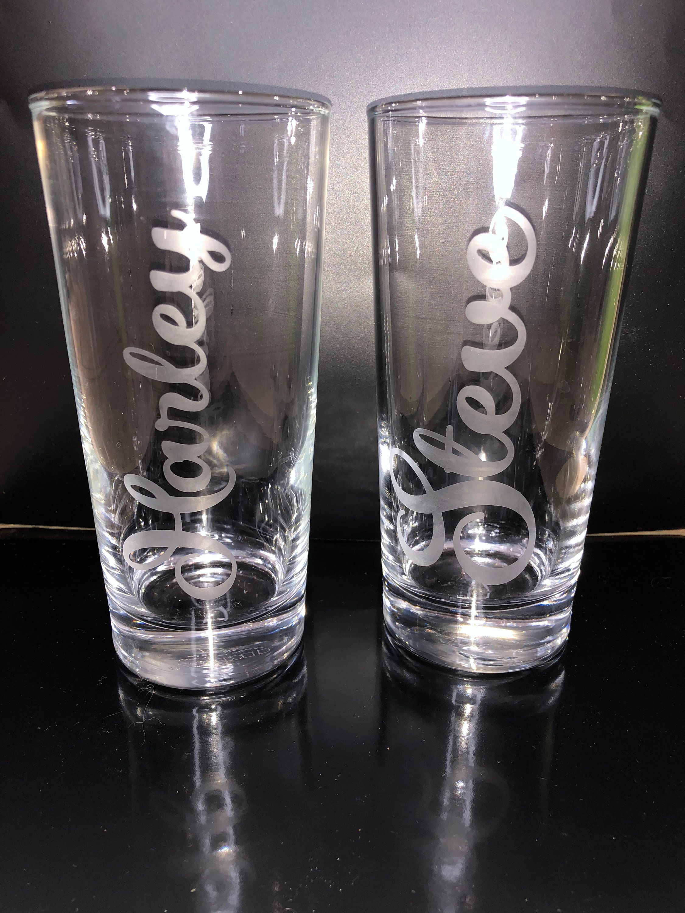 Sets of 6 Personalised Etched Glasses Etsy