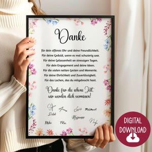 Regalo de despedida para colega, dedicatoria de agradecimiento, descarga digital, tarjeta de póster DINA12345 regalo colega favorito jubilación
