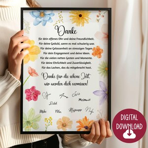 Cadeau d'adieu pour collègue, remerciement dédicace, téléchargement numérique, carte affiche DINA12345 cadeau collègue préféré retraite