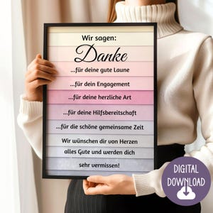 Cadeau d'adieu pour collègue, remerciement dédicace, téléchargement numérique, carte affiche DINA12345 cadeau collègue préféré retraite