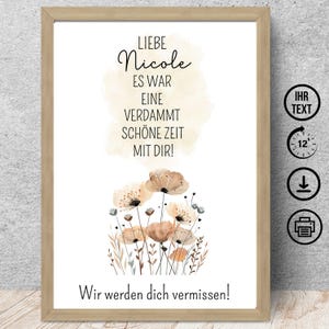 Abschied Kollegen mit Name Geschenk, Abschiedsgeschenk Kollegen, Rente, Lieblingskollegen Mitarbeiter Digitaler Download, Poster DIN A12345
