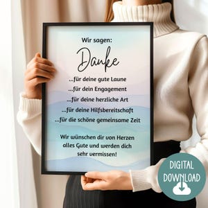 Cadeau d'adieu pour collègue, remerciement dédicace, téléchargement numérique, carte affiche DINA12345 cadeau collègue préféré retraite
