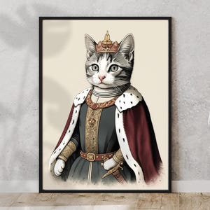 Pintura de perro medieval personalizada, Conmemora una mascota, pintura de acuarela a partir de una foto, retrato de mascota real, retrato de mascota personalizado, retrato de perro
