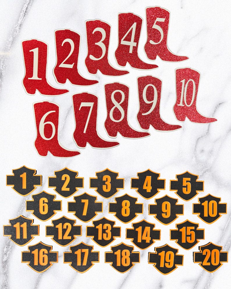 Pageant Number Ribbon Custom Pageant Contestant Numbers: Two-tone Numbers - Etsy