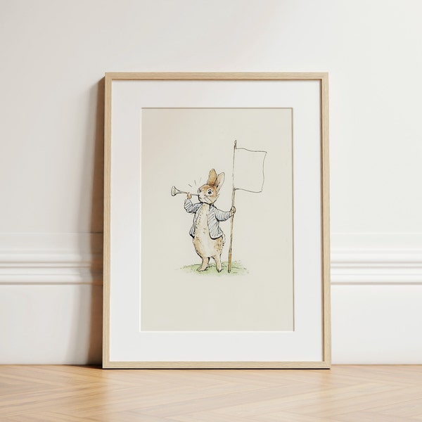 Vintage Peter Rabbit Sketch, Nursery Art Printable, Vintage Book Illustration, Digital Download | 105