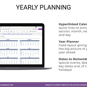 2026 OneNote Planner Template: Daily, Weekly, Monthly image 2
