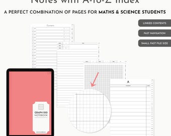 Smart 100 Graph Notebook: Landscape, (PDF Download) GoodNotes, Noteshelf, iPad, Tablet