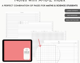 Smart 100 Graph Notebook: Landscape, (PDF Download) GoodNotes, Noteshelf, iPad, Tablet