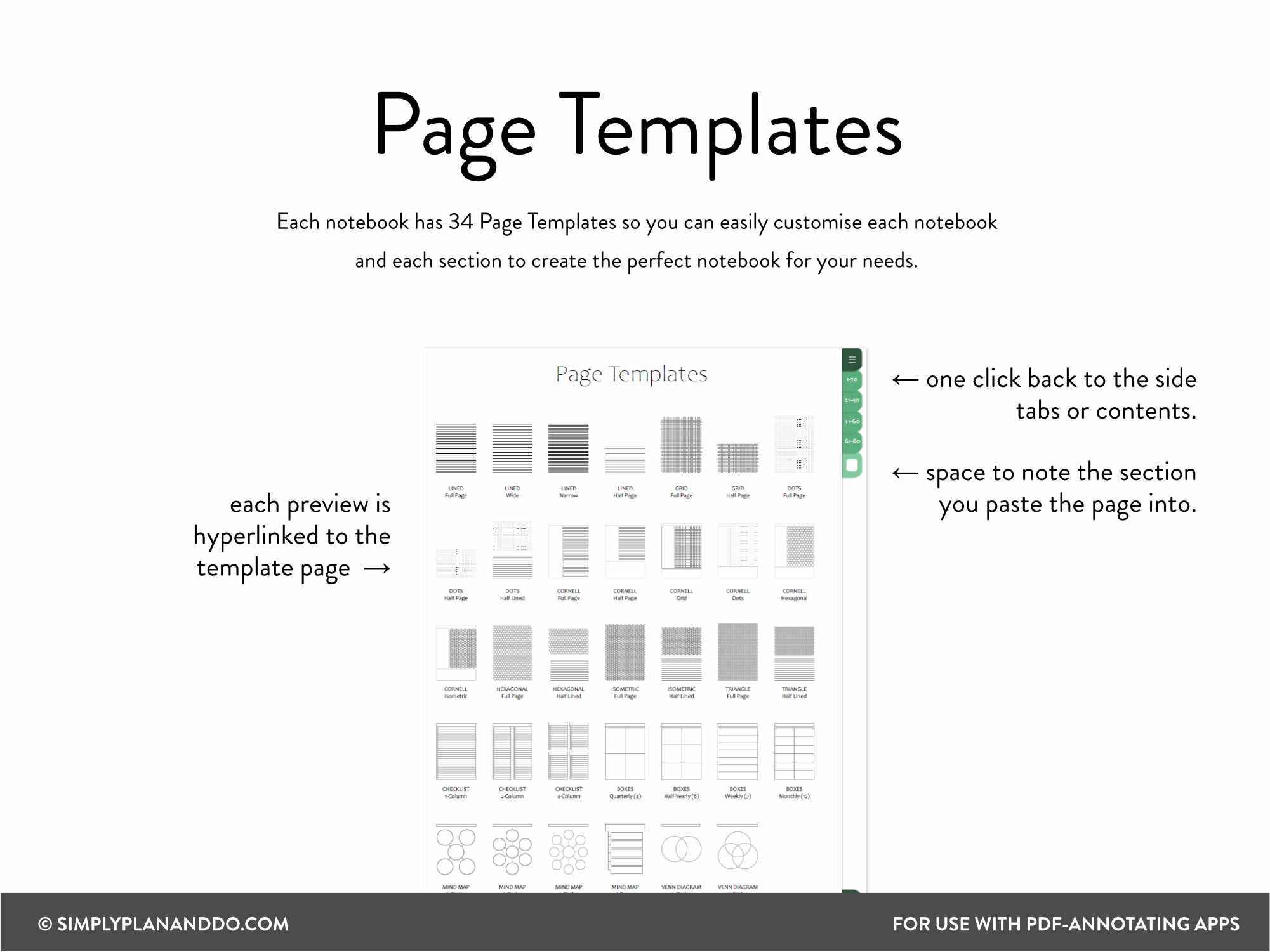 Ligniature Notebook.pdf 60-tab Digital Notebooks: Plain, Lined, Dot, Grid (PDF) - Etsy