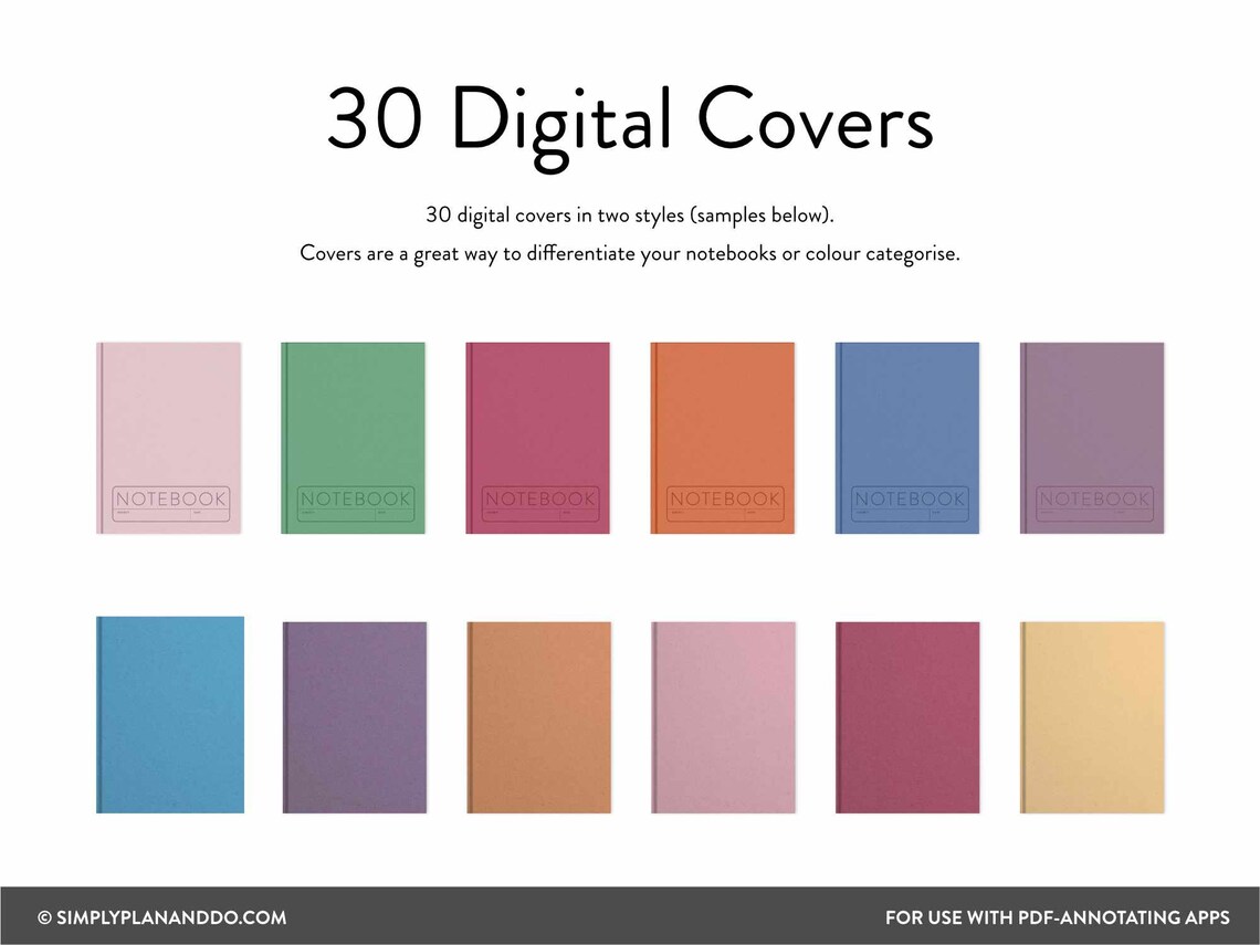 Ligniature Notebook.pdf 60-tab Digital Notebooks: Plain, Lined, Dot, Grid (PDF) - Etsy