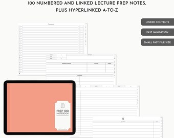 Smart Lecture Prep Notebook: Landscape, (PDF Download) GoodNotes, Noteshelf, iPad, Tablet