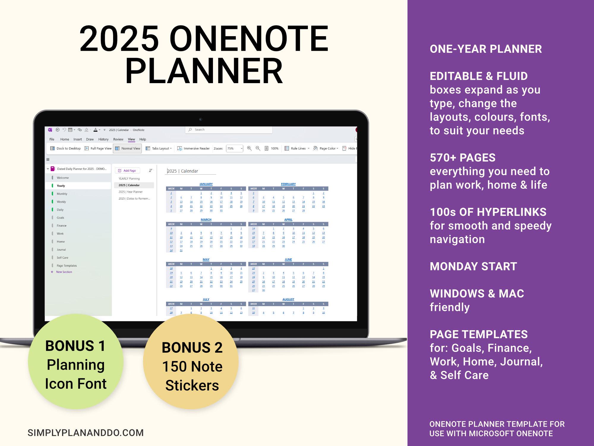 onenote-template-daily-planner-2025-daily-weekly-and-monthly-pages-for-ipad-android-windows-or-mac-etsy