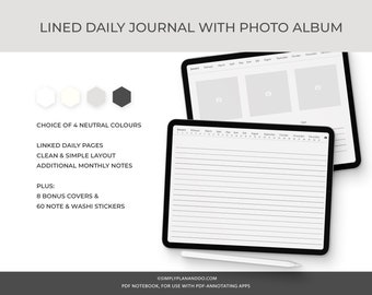 Digitales Tages-Journal mit Fotoalbum: Goodnotes, Notability (PDF)