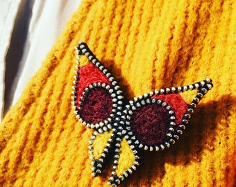 Butterfly Jewelry  Handmade Beautiful Butterfly Brooch Felt Pin Embroidery Butterfly Brooch Scarf Brooch