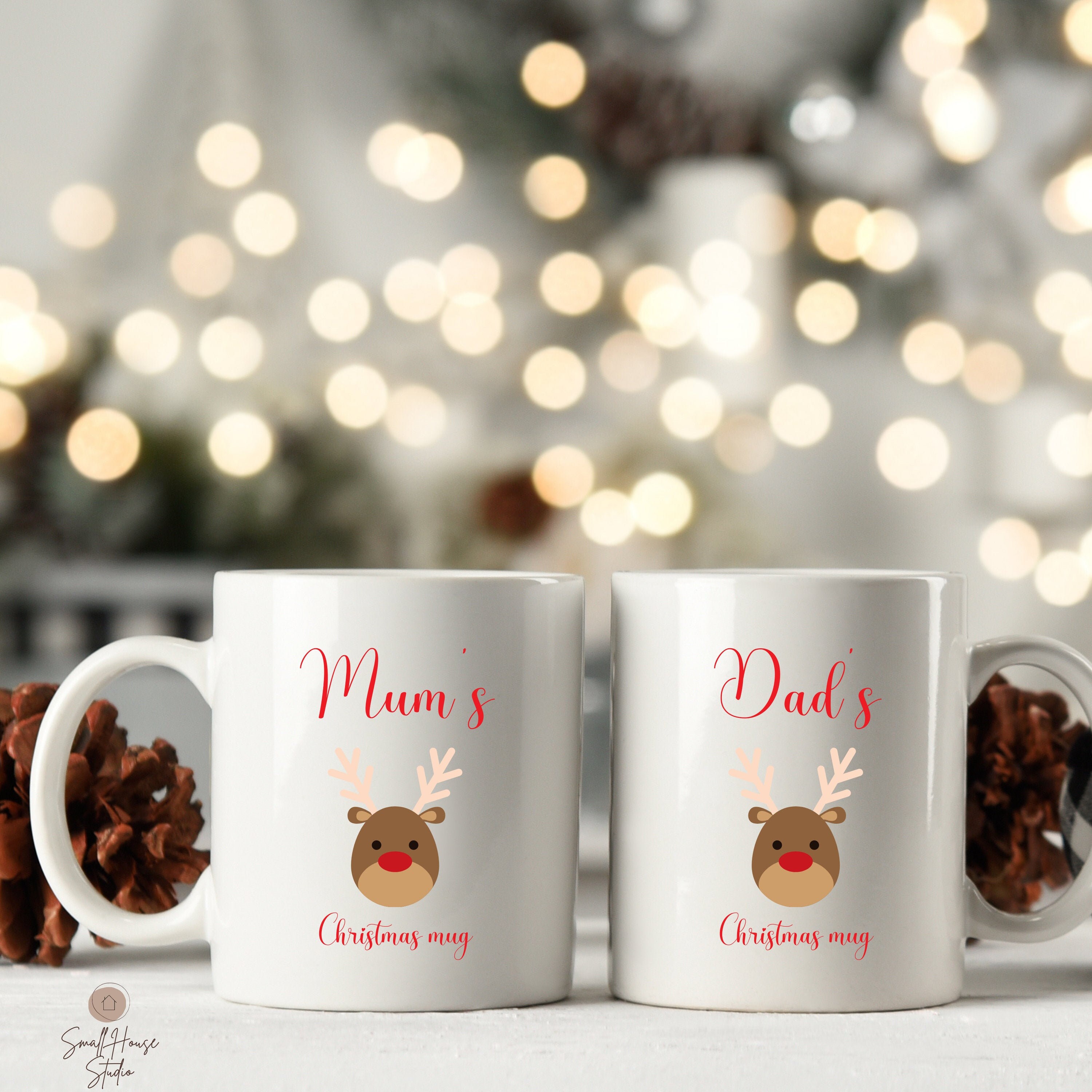 MOM DAD MUG Set Matching Mugs Modern New Parents Etsy UK