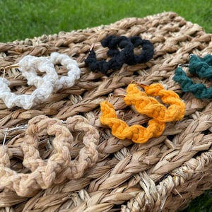 Big Twisted Macrame Hoop Earrings