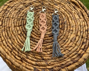 Boho Macrame Keychain