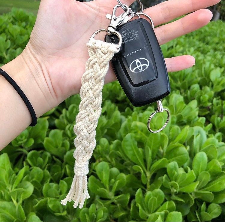 4 Strand Braided Keychain Etsy
