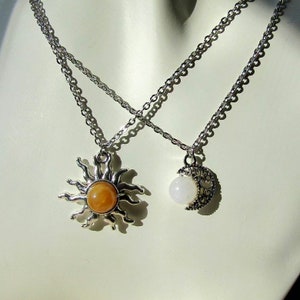 Sun and Moon Celestial Necklace - Set (2pcs)