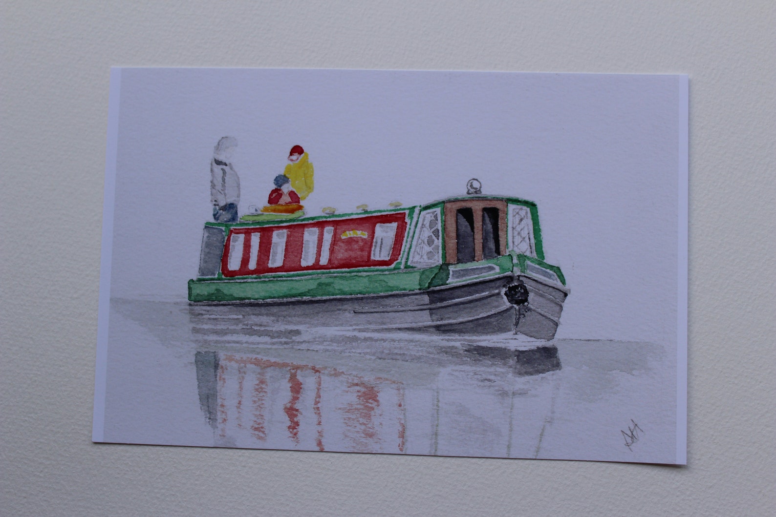 A Print of an Original Watercolour Painting of a Narrowboat Etsy UK