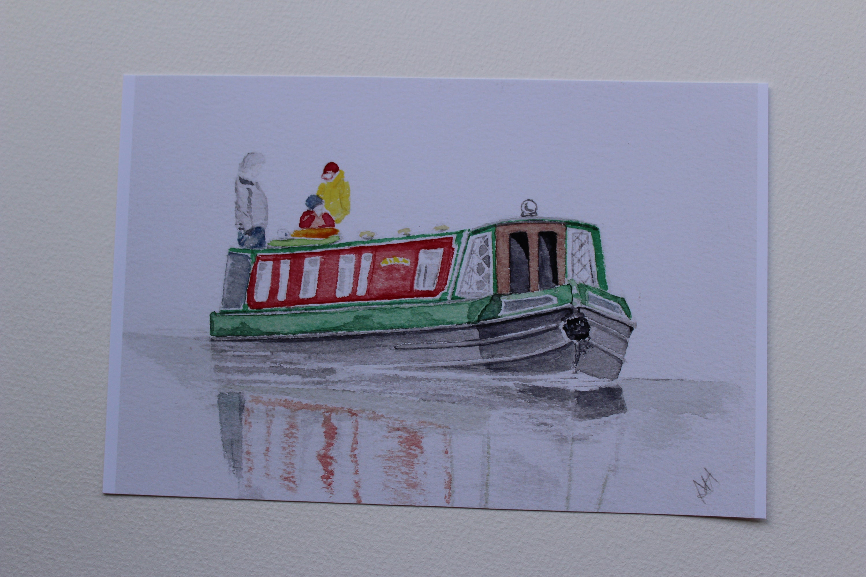 A Print of an Original Watercolour Painting of a Narrowboat Etsy UK
