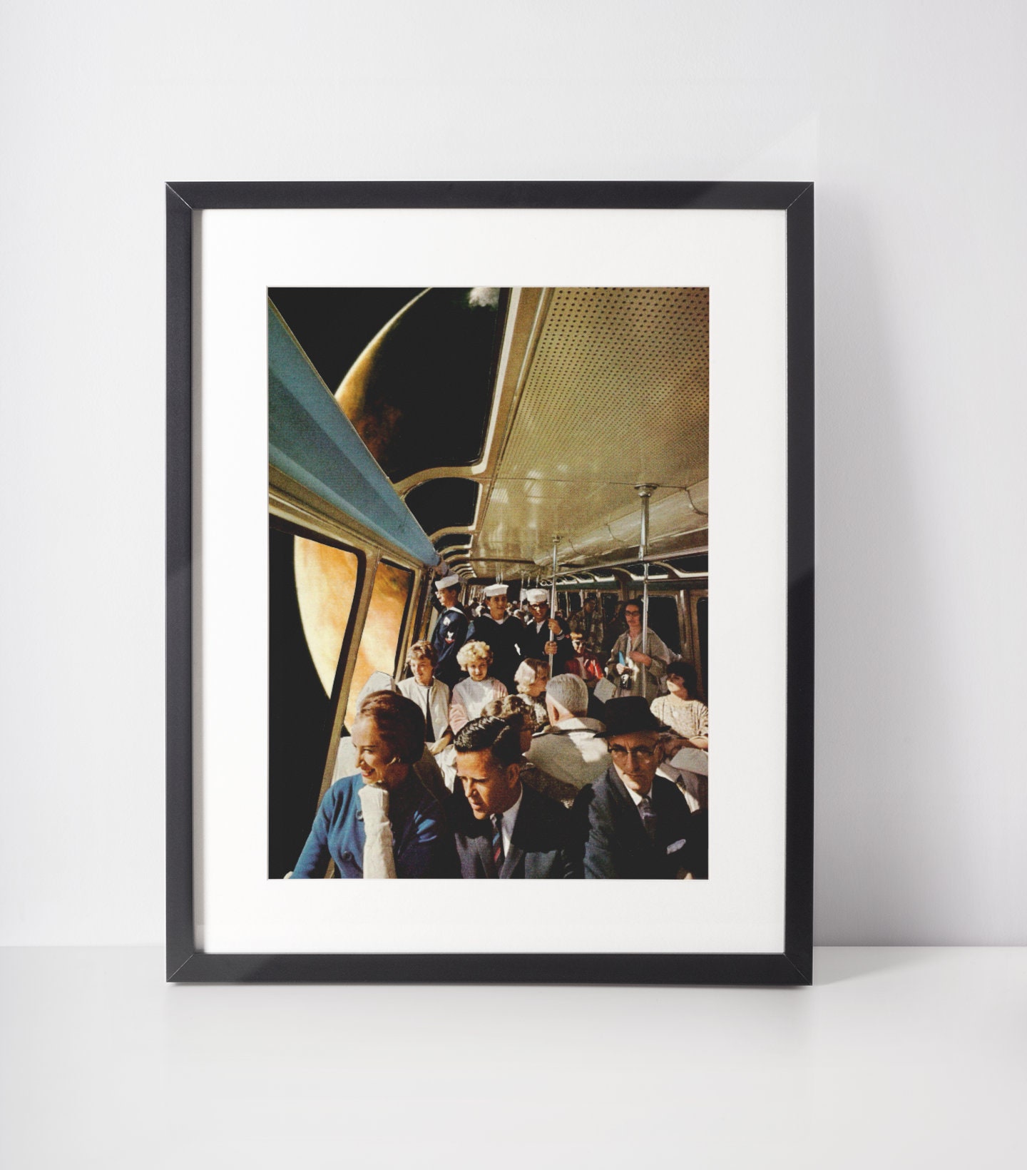 Art & Collectibles Poster Botanical Flower Retro Collage Art Print Hand