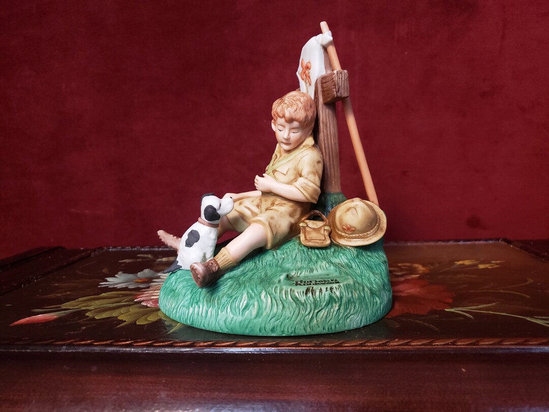 Vintage Norman Rockwell Figurine the Heroworshiper 1982 Etsy