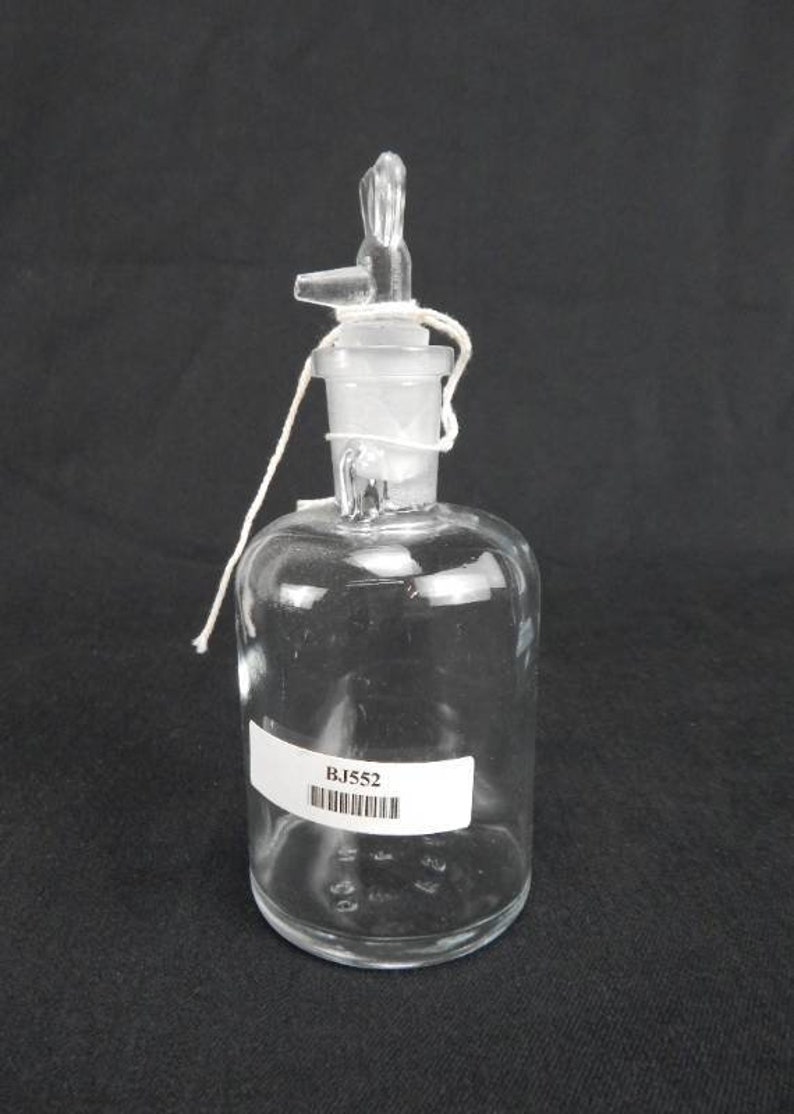 Vintage Laboratory / Apothecary Glass Bottle with Unique Heart Shaped Stopper 125 mL & 250 mL image 9