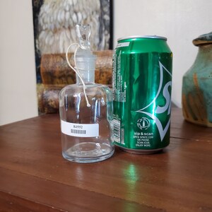 Vintage Laboratory / Apothecary Glass Bottle with Unique Heart Shaped Stopper 125 mL & 250 mL image 3