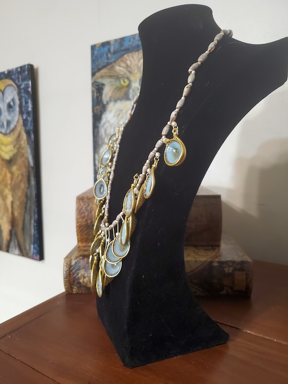 Vintage Handmade Seashell Necklace - Long & Flowy… - image 5
