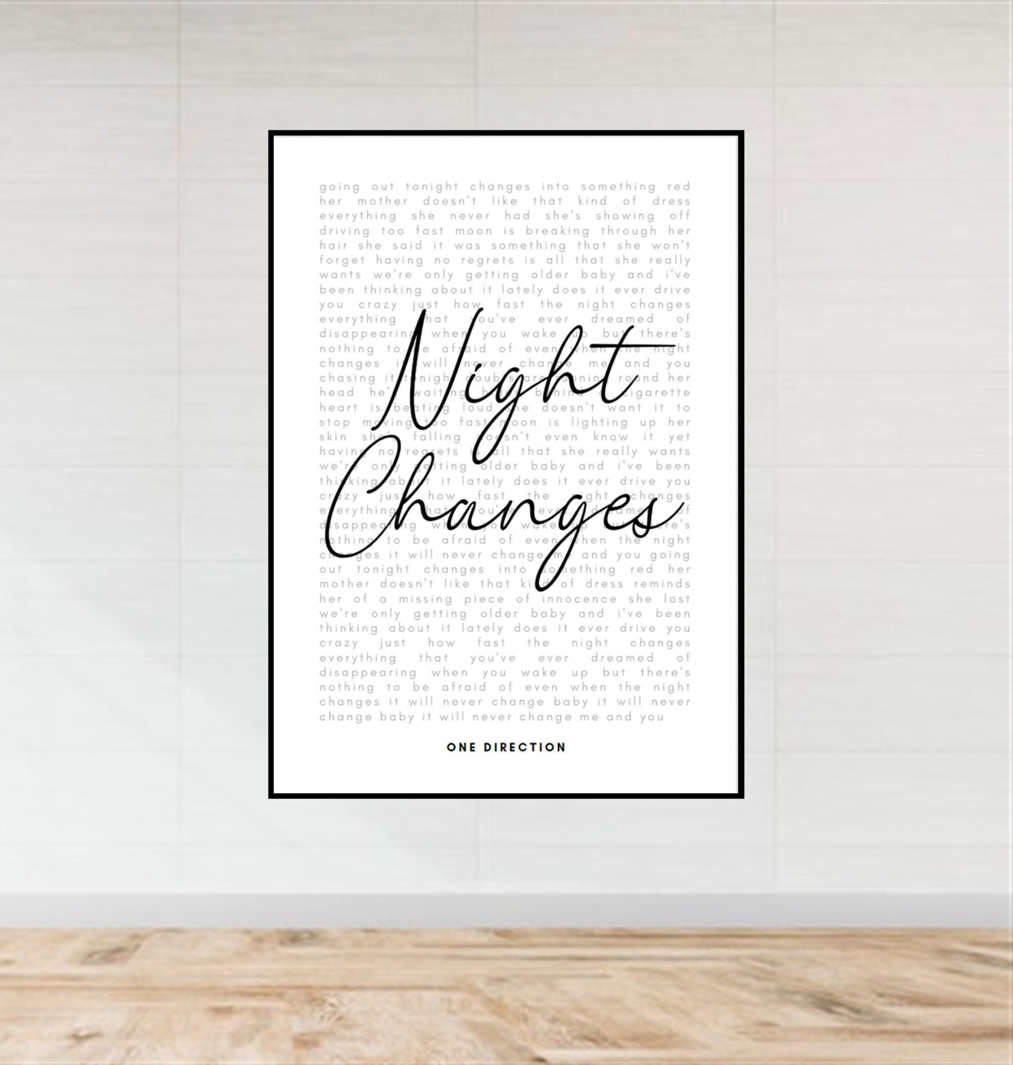 Night changes lyrics