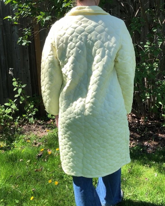 70s yellow quilted coat/cottagecore/quilted/quilt… - image 6