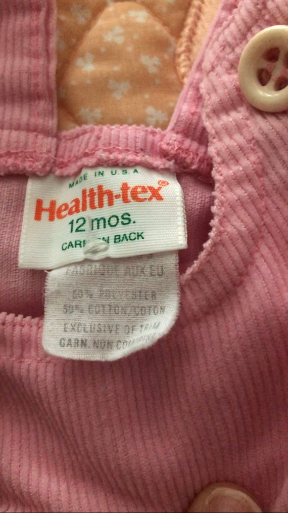 Health-Tex pink corduroy overalls/dungarees/bib j… - image 3