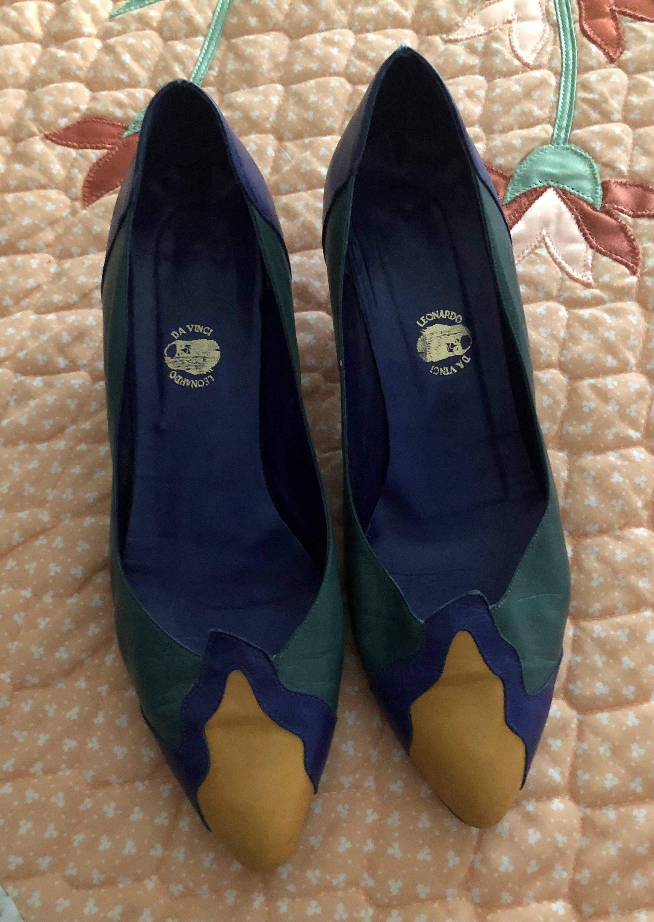 Italian Colour Block Shoes by Leonardo Da Vinci eighties Shoes italian Leather 80s Aesthetic vintage Streetwear Etsy Canada