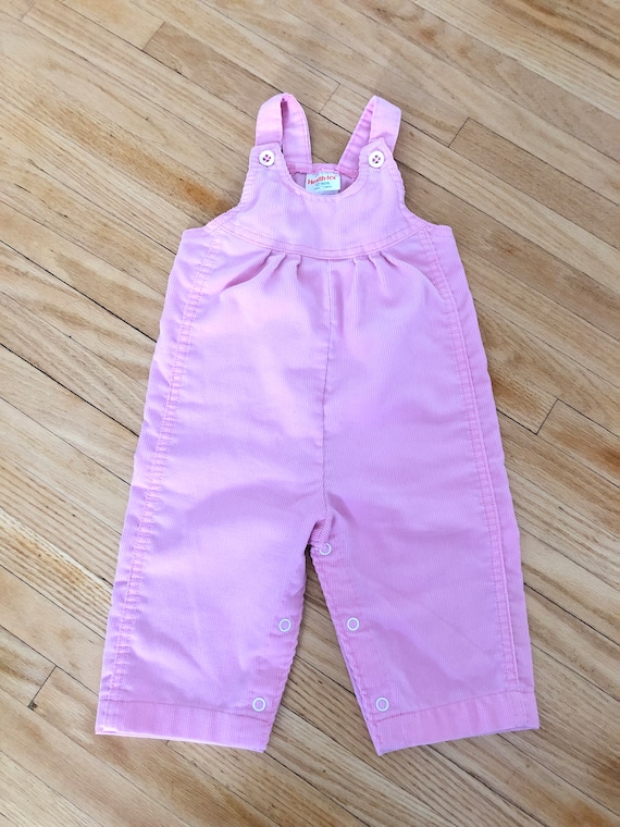 Health-Tex pink corduroy overalls/dungarees/bib j… - image 1