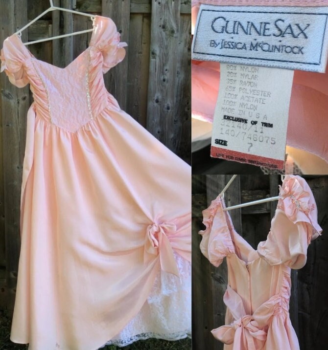 80s Gunne Sax Jessica McClintock dress pink 80s dress vintage wedding bridesmaids prom vintage prom pretty in pink