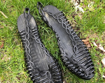 Jelly shoes by Stefania Shoes/1980s/size 7/made in Italy/black