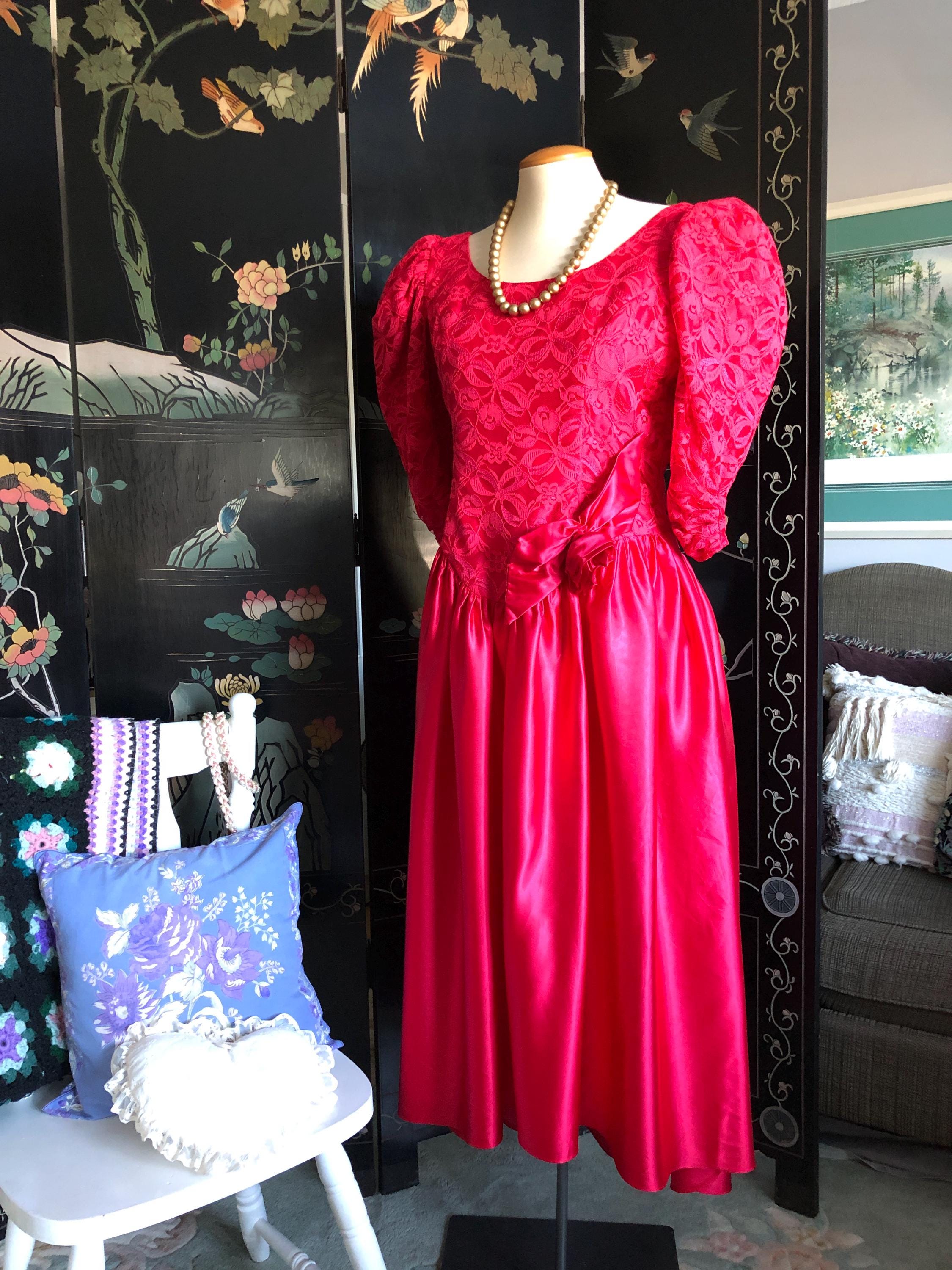 Puffy 80s Dress - Etsy Canada