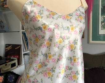 1980s floral camisole by Suzanne/1980s lingerie/layering/vintage lingerie