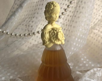 1970s AVON "Garden Girl" cologne decanter/ Field Flowers scent/full bottle
