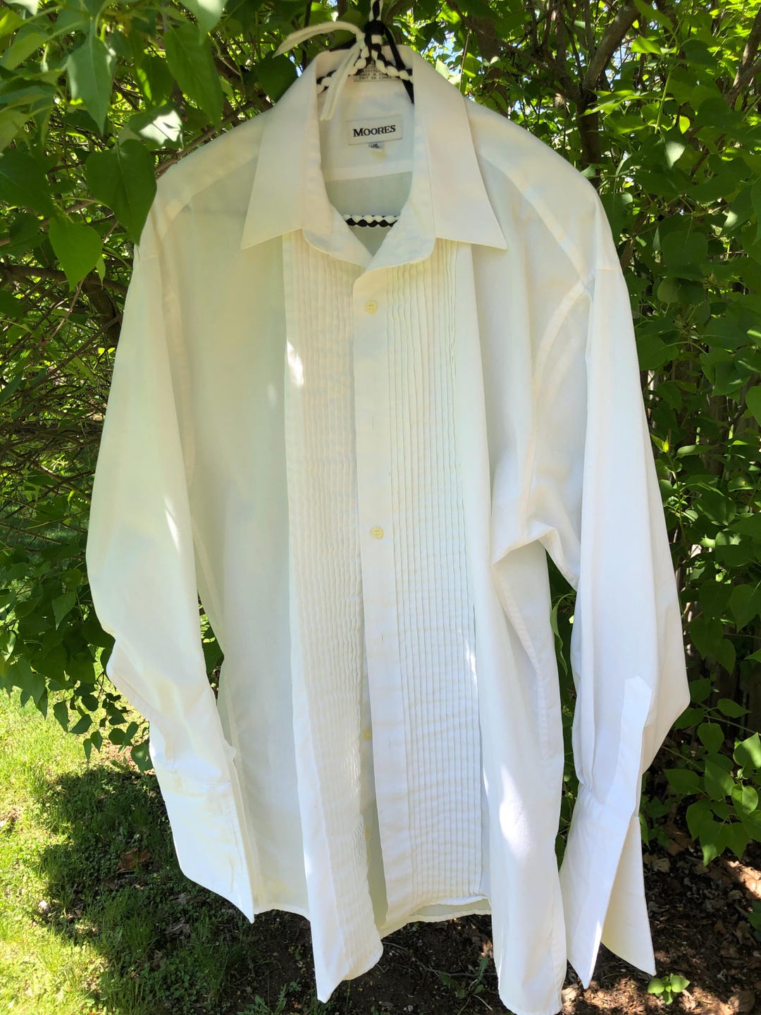 moores dress shirts French Cuff Moores Dress Shirts Modena Navy Small Check French Cuff Dress Shirt M778CA0F