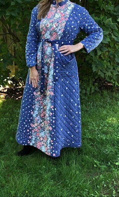 Quilted Floral Coat - Etsy Canada