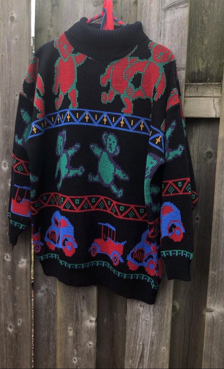 Grateful Dead Alpaca Sweater Grateful GRATEFULDEADBEAR 90s 
